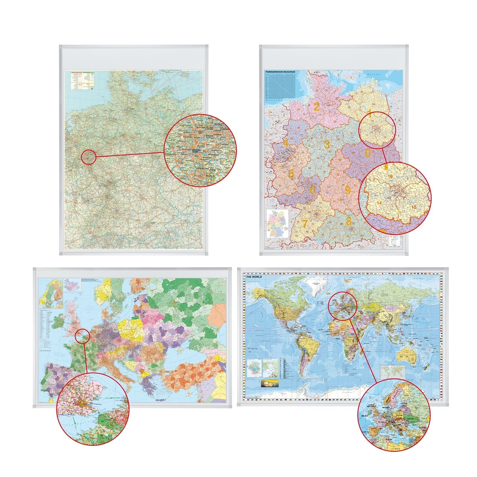 Weltkarte | Magnethaftend, pinnbar & laminiert