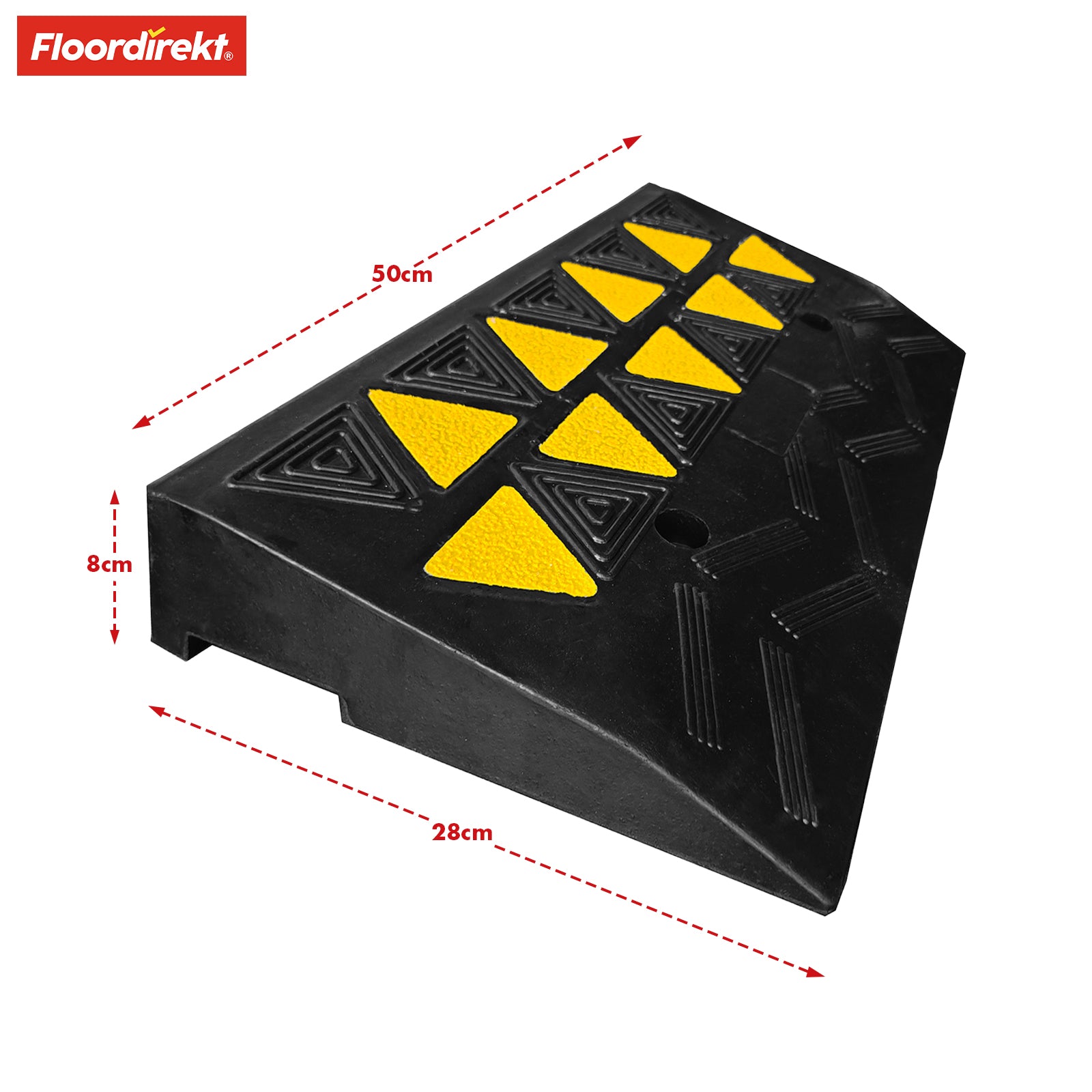 Schwellenrampe Blanc | Robuste und sichere Lösung für barrierefreie Zugänge | 50 x 28 x 8 cm