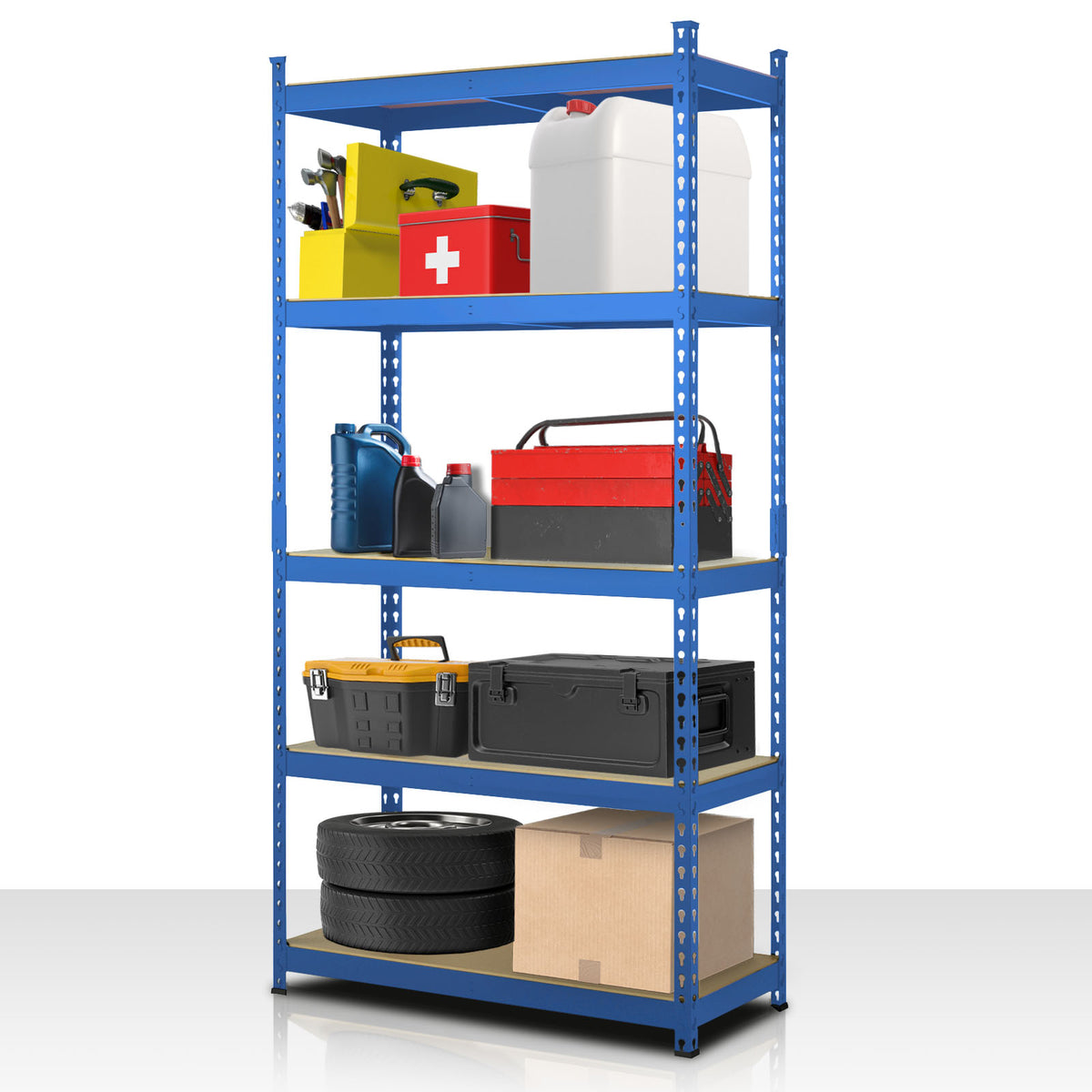 Schwerlastregal | Rhino | Lagerregal mit 5 Böden | 1050 kg Traglast | innovatives Stecksystem | In verschiedenen Farben & Größen