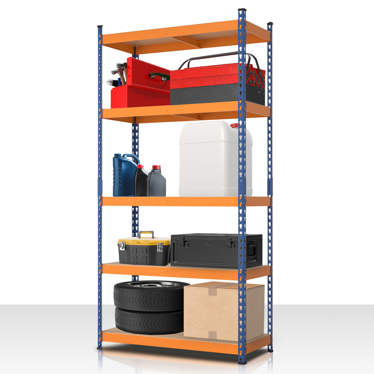 Schwerlastregal | Rhino | Lagerregal mit 5 Böden | 1050 kg Traglast | innovatives Stecksystem | In verschiedenen Farben & Größen