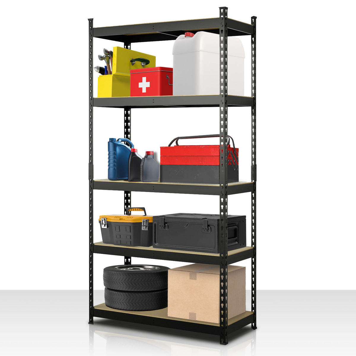 Schwerlastregal | Rhino | Lagerregal mit 5 Böden | 1050 kg Traglast | innovatives Stecksystem | In verschiedenen Farben & Größen