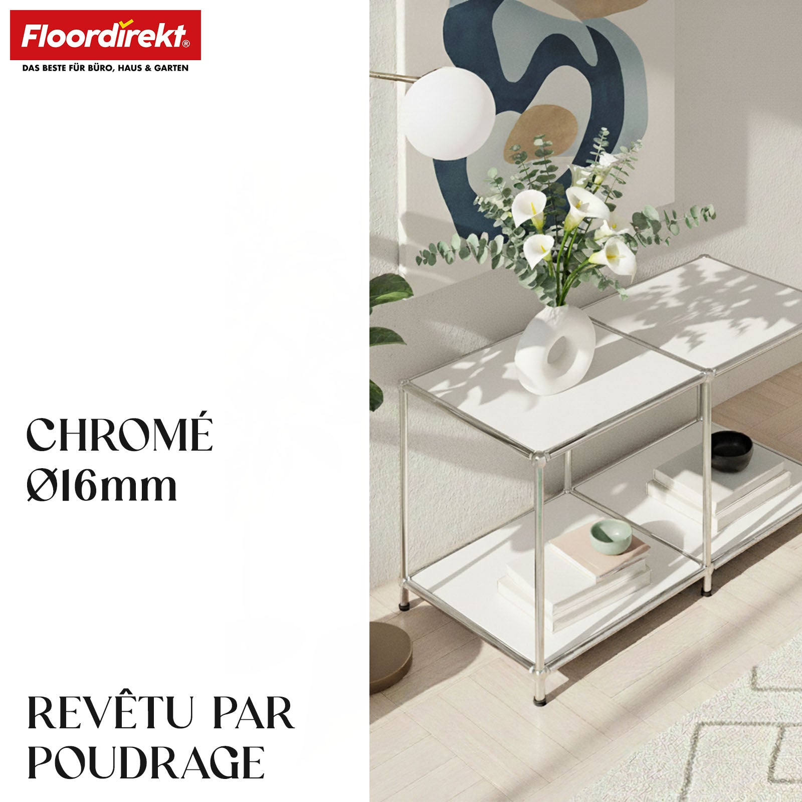 Metallregal | Concept Epure MK-016 | Sideboard & Ablageregal mit offenen Flächen | In mehreren Farben erhältlich