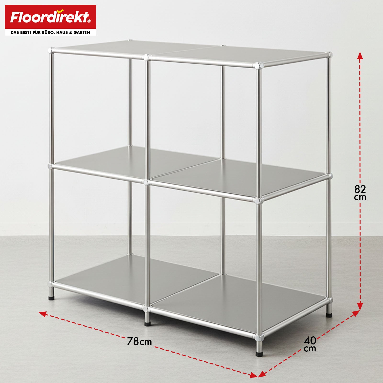 Metallregal | Concept Epure MK-027 | Offenes 3-stöckiges Sideboard & Ablageregal | In mehreren Farben erhältlich