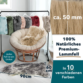 Schaffell Audrey | Zertifizierte Premium-Qualität | Individuell einsetzbar | In verschiedenen Farben