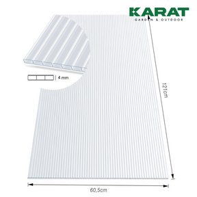 Doppelstegplatte | 60,5 x 121 cm | Polycarbonat | Für Heimwerken & Konstruktion