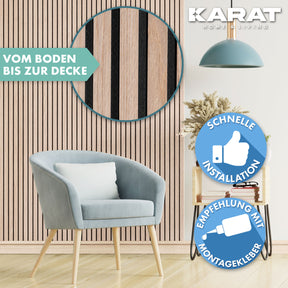 Akustikpaneele in Holzoptik | Zeitloses Design für eine angenehme Raumakustik | Erhältlich in 3 Designs und 2 Größen