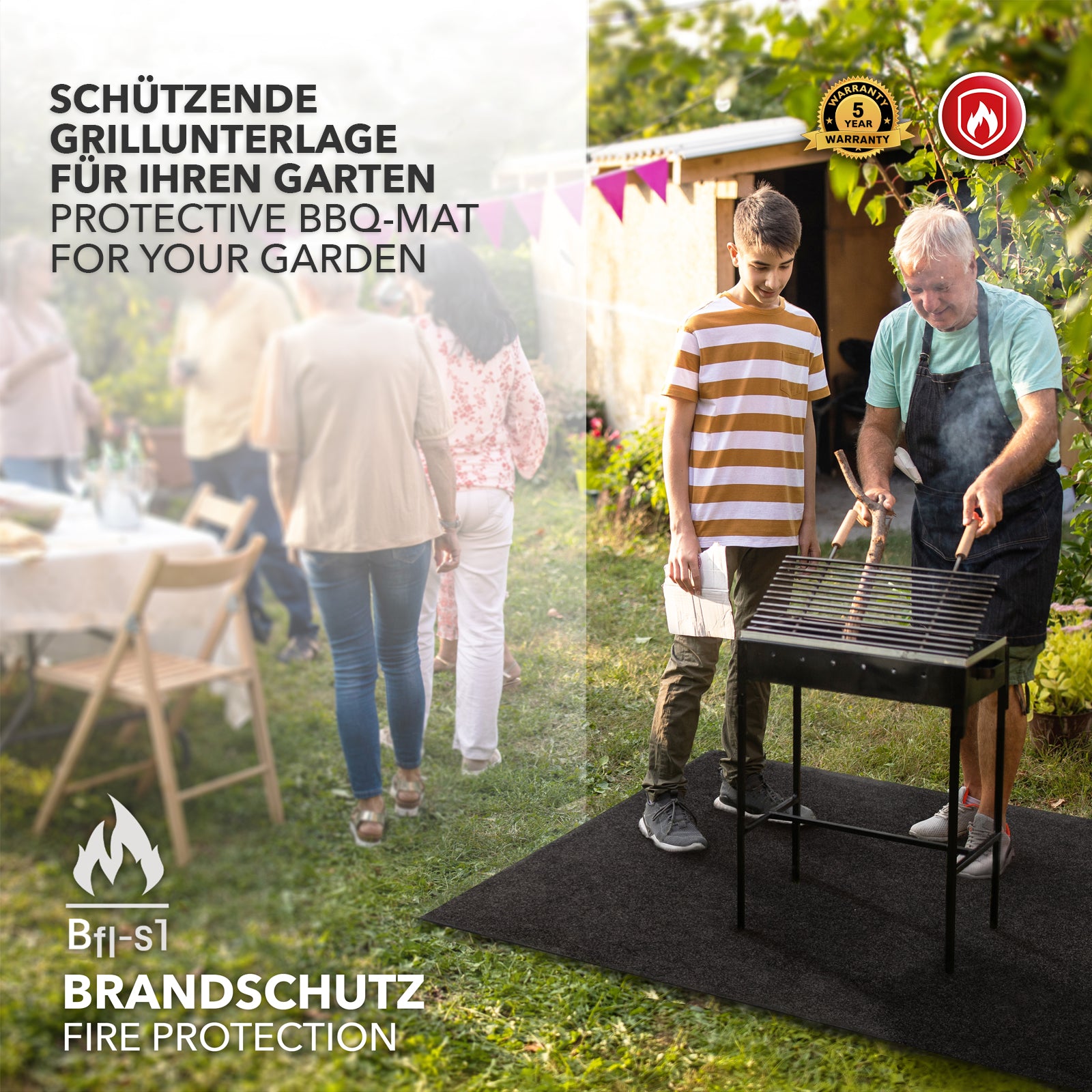 BBQ-Matte Dalton | Grillschutzmatte | Outdoor Matten für den Grill