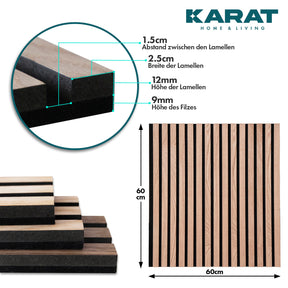 Akustikpaneele in Holzoptik | Zeitloses Design für eine angenehme Raumakustik | Erhältlich in 3 Designs und 2 Größen