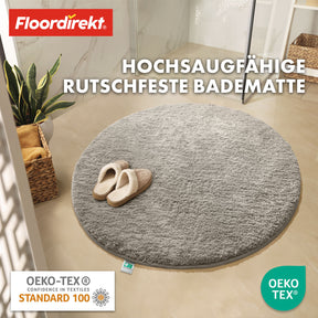 Badematte | Sky | Badteppich in Rund | Dichtes, flauschiges Wohlgefühl für Ihr Zuhause