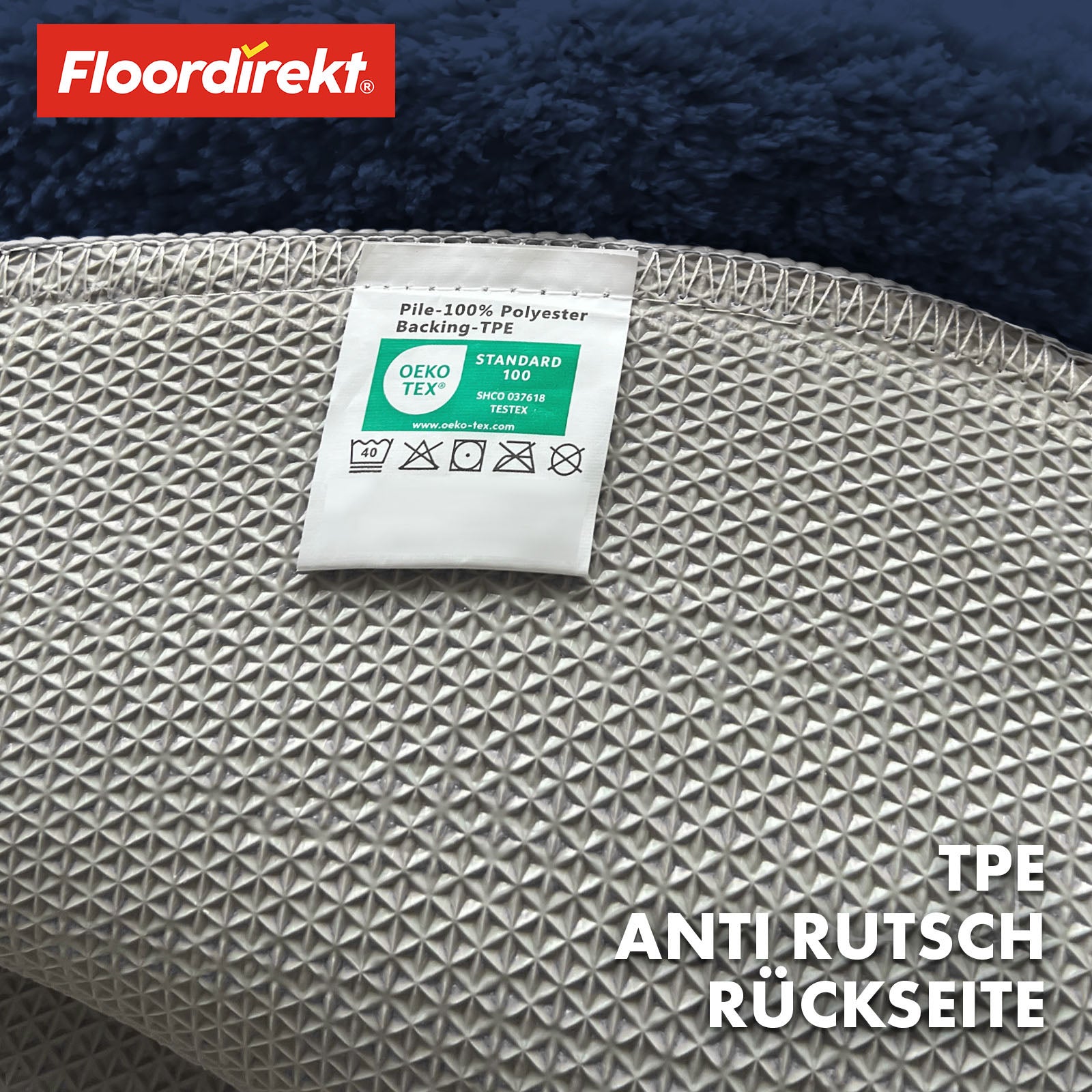 Badematte | Sky | Badteppich in Rund | Dichtes, flauschiges Wohlgefühl für Ihr Zuhause