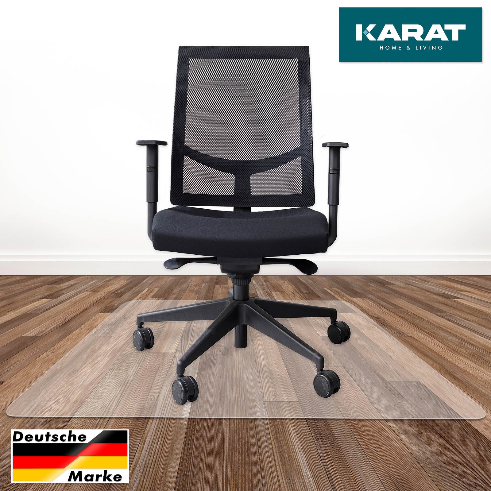 ✂ Bodenschutzmatte für Hartböden aus Polycarbonat | Transparent