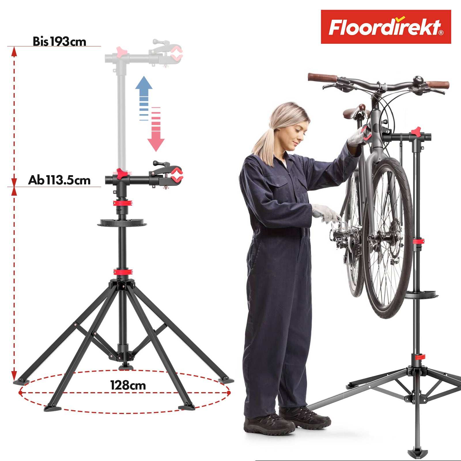 Fahrrad Montageständer | Lois | Höhenverstellbar und individuell anpassbar | Tragkraft bis 30 kg