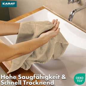 Handtuch-Set Bay | 8-teiliges Set Handtücher aus 100% Baumwolle | 2 x Badetuch, 2 x Handtuch und 4 x Seiftuch