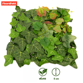 Pflanzenwand | Ivy | Langlebige Kunstpflanze mit Efeu-Blättern für moderne Raumgestaltung | 33 x 33 cm