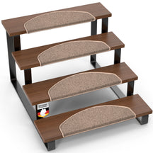 Stufenmatte | London Pro | Im modernen Design | Rutschfest & pflegeleicht | Halbrund