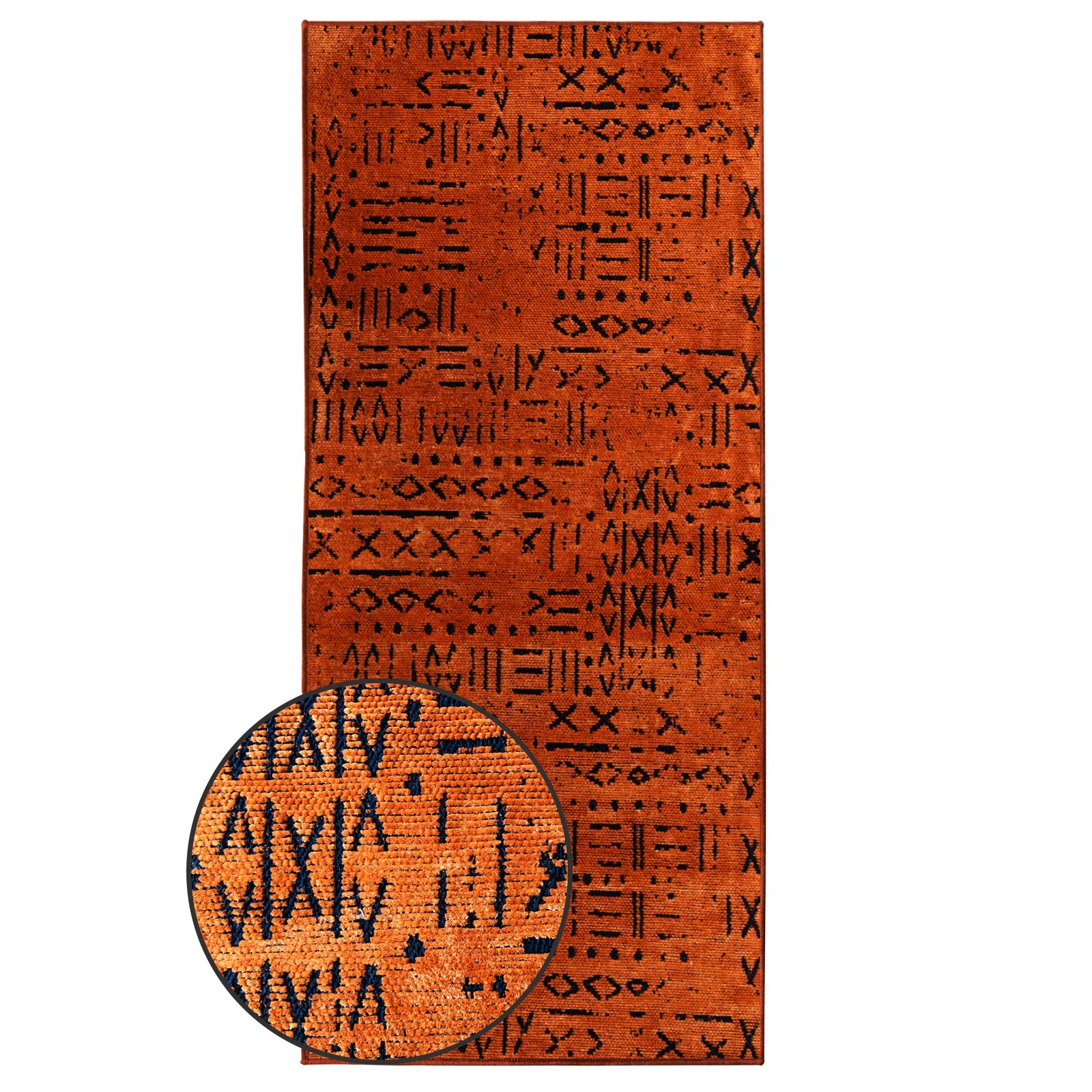 ✂ Teppich-Läufer auf Maß | Vena | Hochwertige Jacquard Weberei mit Muster | Angenehm weicher Baumwoll-Flor | Erhältlich in vielen Farben