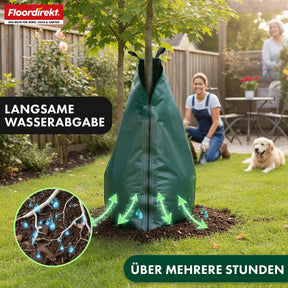 Bewässerungsbeutel für Bäume | 75L & 100L Wassersack mit Tropfsystem | Wiederverwendbarer Baumbewässerungssack aus PVC