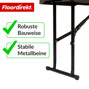 Gartenbank | Kagawa | Klappbare, wetterfeste Sitzbank 183 cm in Braun für Garten, Balkon & Events