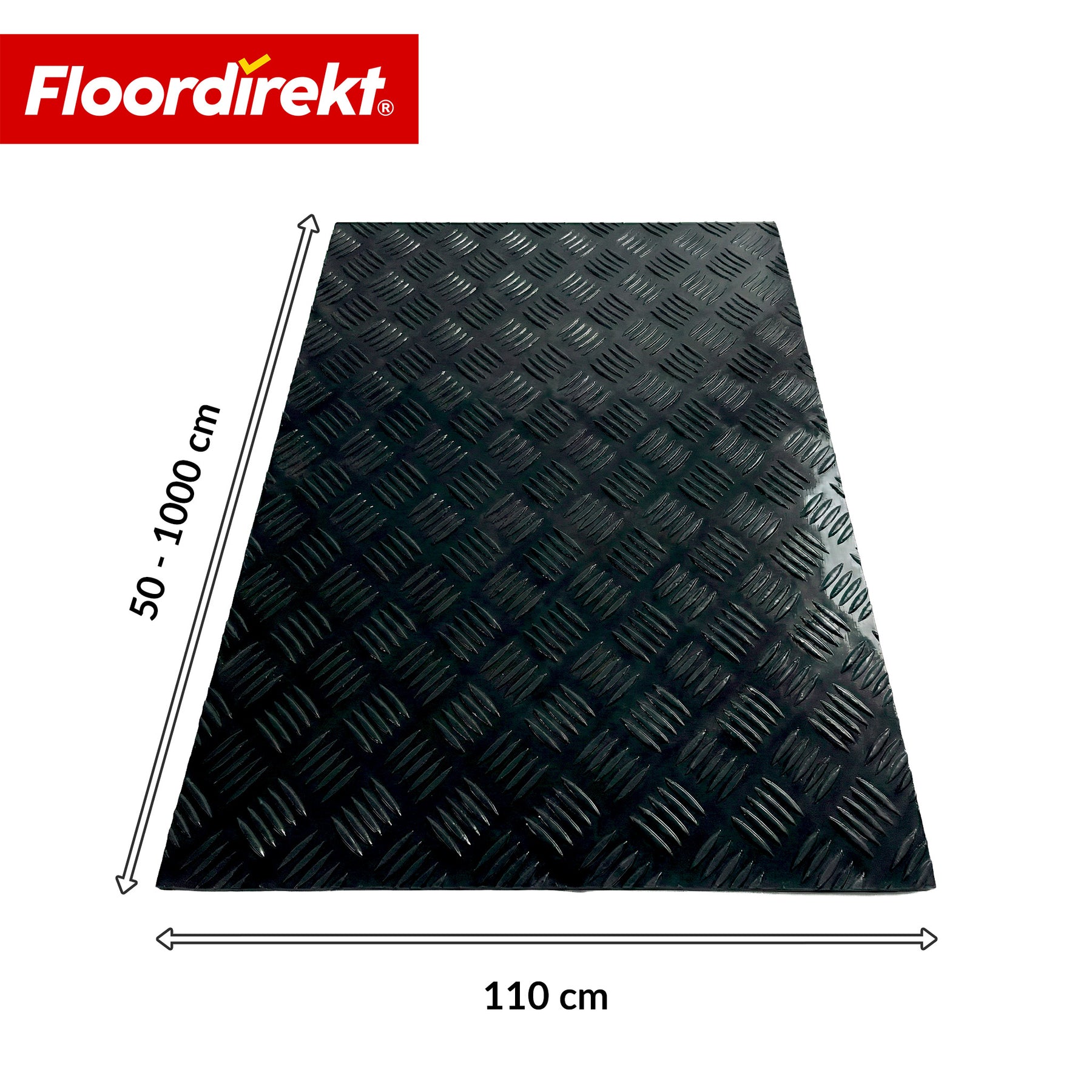 PVC-Bodenbelag | Bullet | Riffelblech-Optik | Rutschfest & Pflegeleicht | Meterware / Zuschnitt nach Maß | 110 cm Breite