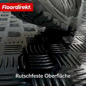 PVC-Bodenbelag | Bullet | Riffelblech-Optik | Rutschfest & Pflegeleicht | Meterware / Zuschnitt nach Maß | 110 cm Breite