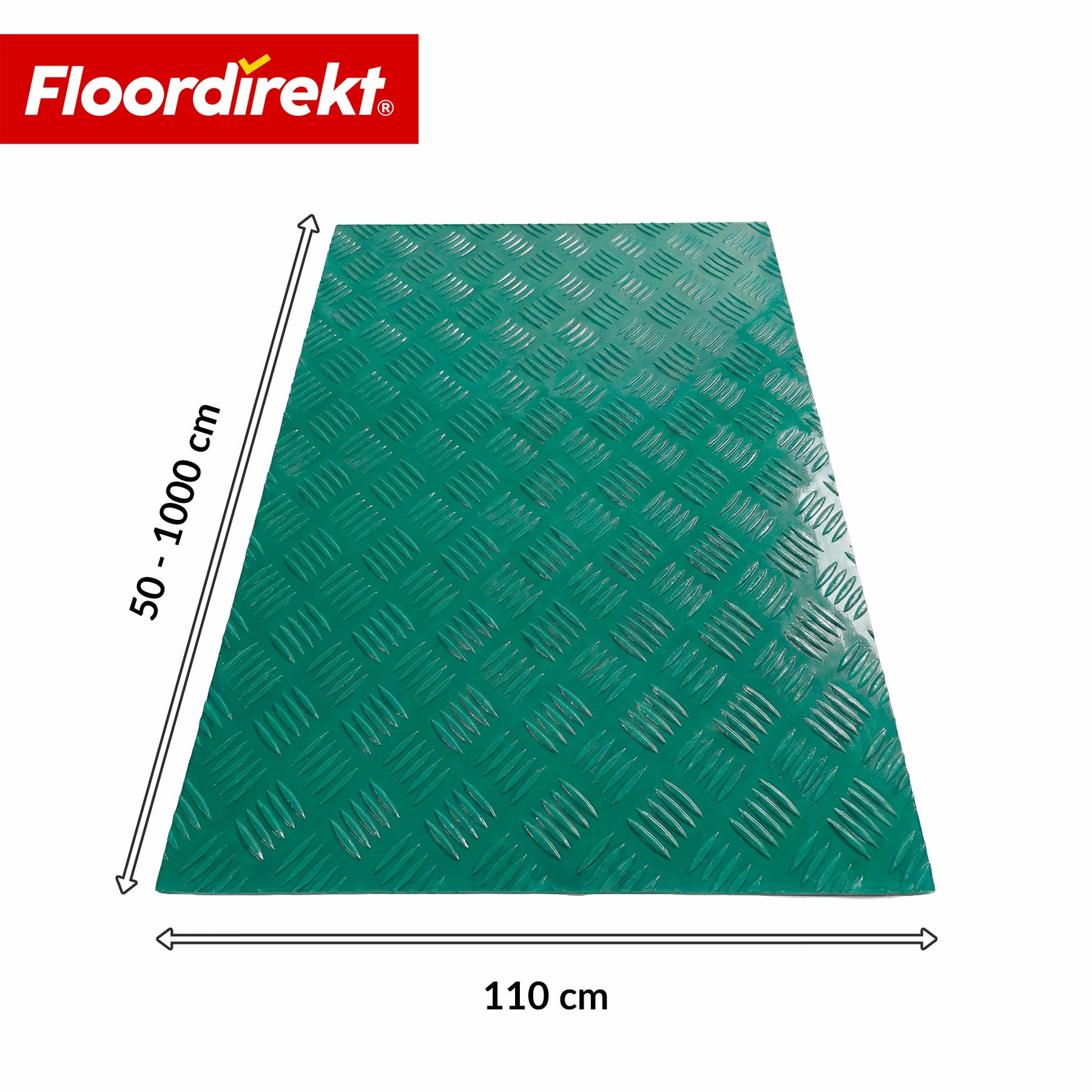 PVC-Bodenbelag | Bullet | Riffelblech-Optik | Rutschfest & Pflegeleicht | Meterware / Zuschnitt nach Maß | 110 cm Breite