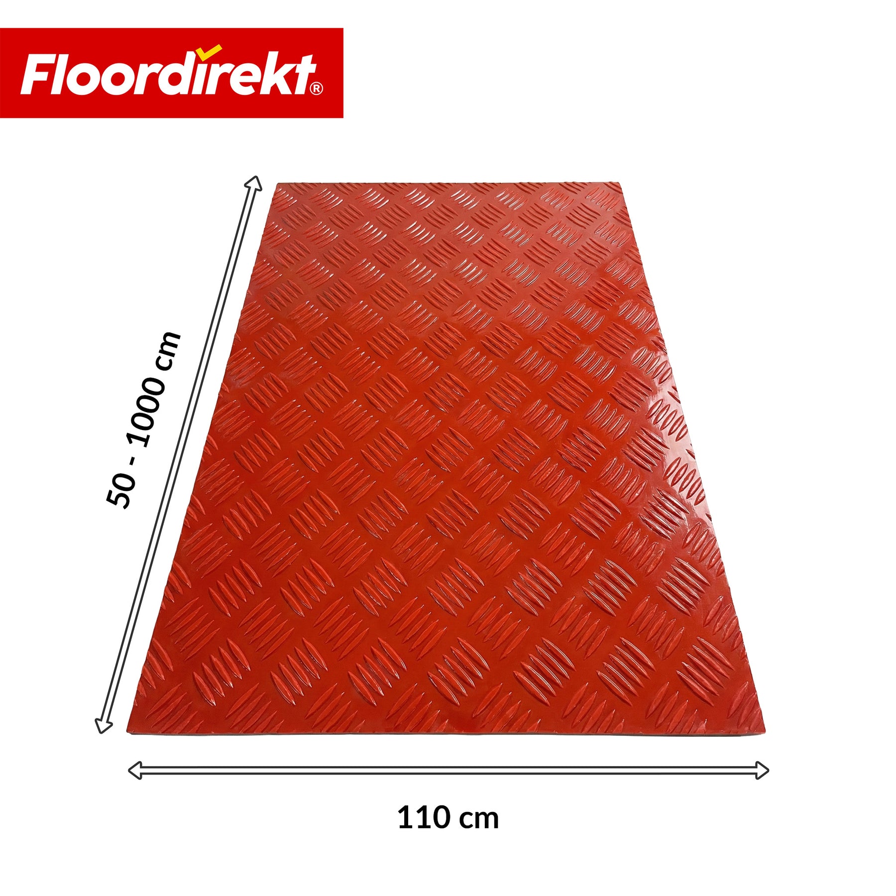 PVC-Bodenbelag | Bullet | Riffelblech-Optik | Rutschfest & Pflegeleicht | Meterware / Zuschnitt nach Maß | 110 cm Breite