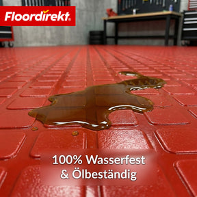 PVC-Bodenbelag | Check Quadra | Quadrat-Optik | Rutschfest & Pflegeleicht | Meterware / Zuschnitt nach Maß | 110 cm Breite