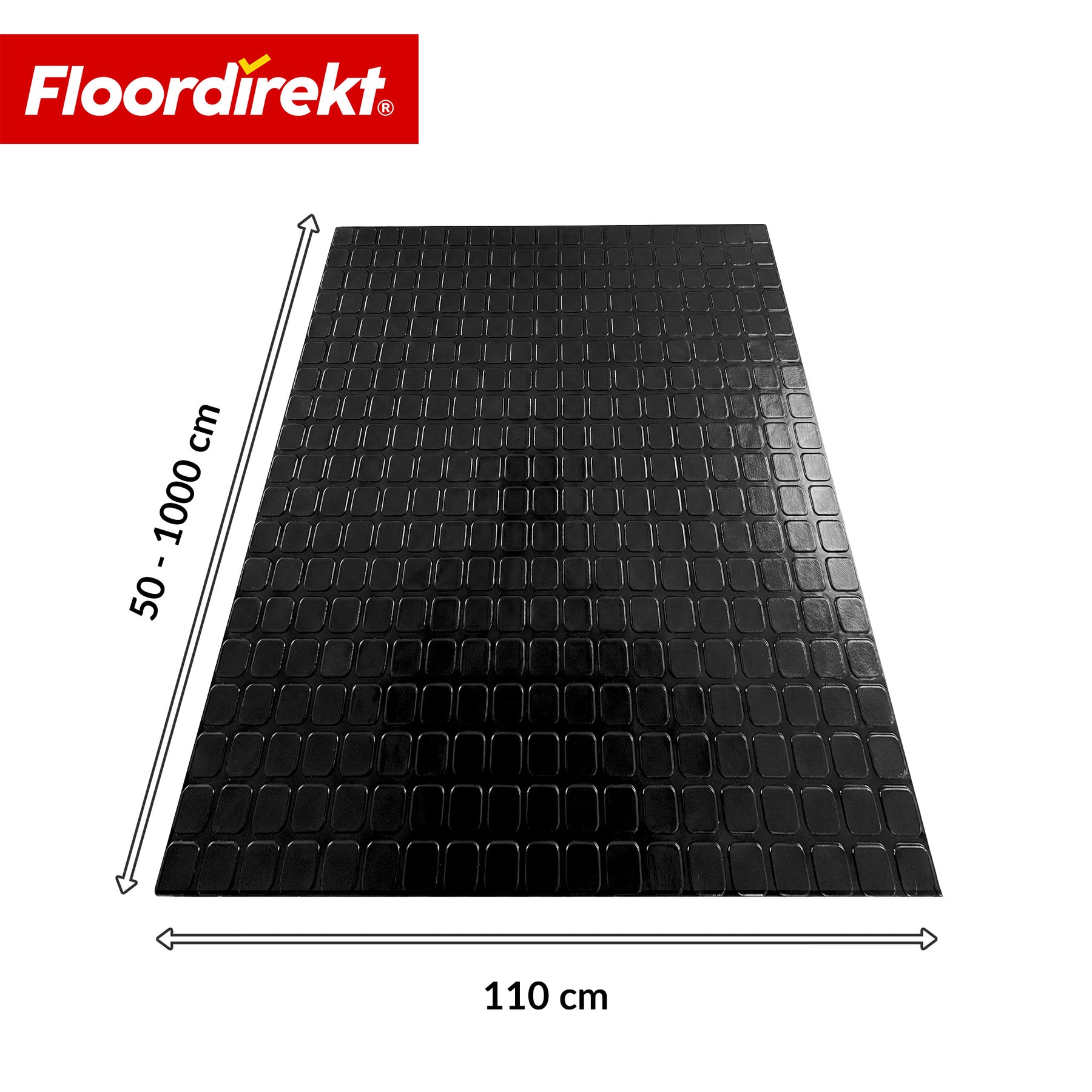 PVC-Bodenbelag | Check Quadra | Quadrat-Optik | Rutschfest & Pflegeleicht | Meterware / Zuschnitt nach Maß | 110 cm Breite