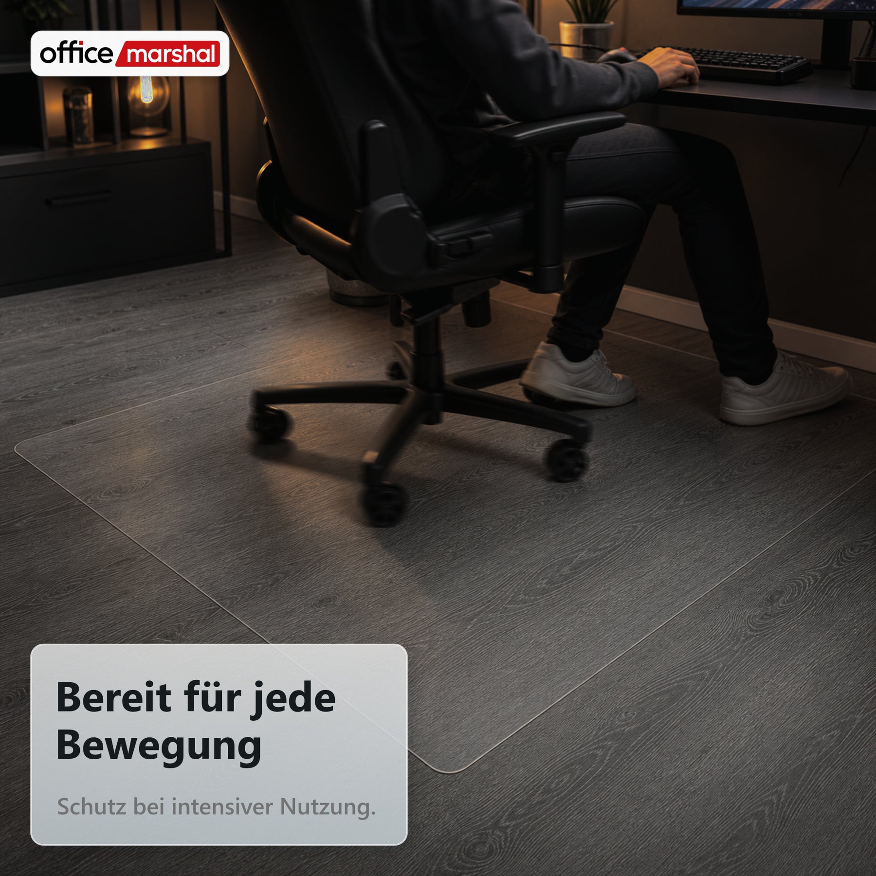 Bodenschutzmatte Floorfit nach Maß | Transparent matt | Für Hartböden, Parkett, Laminat & Vinyl
