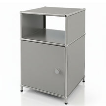 Metallregal | Concept Epure MK-040 | 3-stöckiges Aufbewahrungsregal mit Tür & & Ablageflächen | In mehreren Farben erhältlich