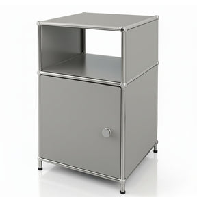 Metallregal | Concept Epure MK-040 | 3-stöckiges Aufbewahrungsregal mit Tür & & Ablageflächen | In mehreren Farben erhältlich