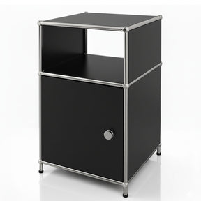 Metallregal | Concept Epure MK-040 | 3-stöckiges Aufbewahrungsregal mit Tür & & Ablageflächen | In mehreren Farben erhältlich
