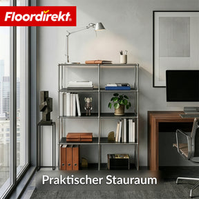 Metallregal | Concept Epure MK-015 | Offenes Standregal mit 5 Ablagen | Bücherregal & Raumteiler Metall