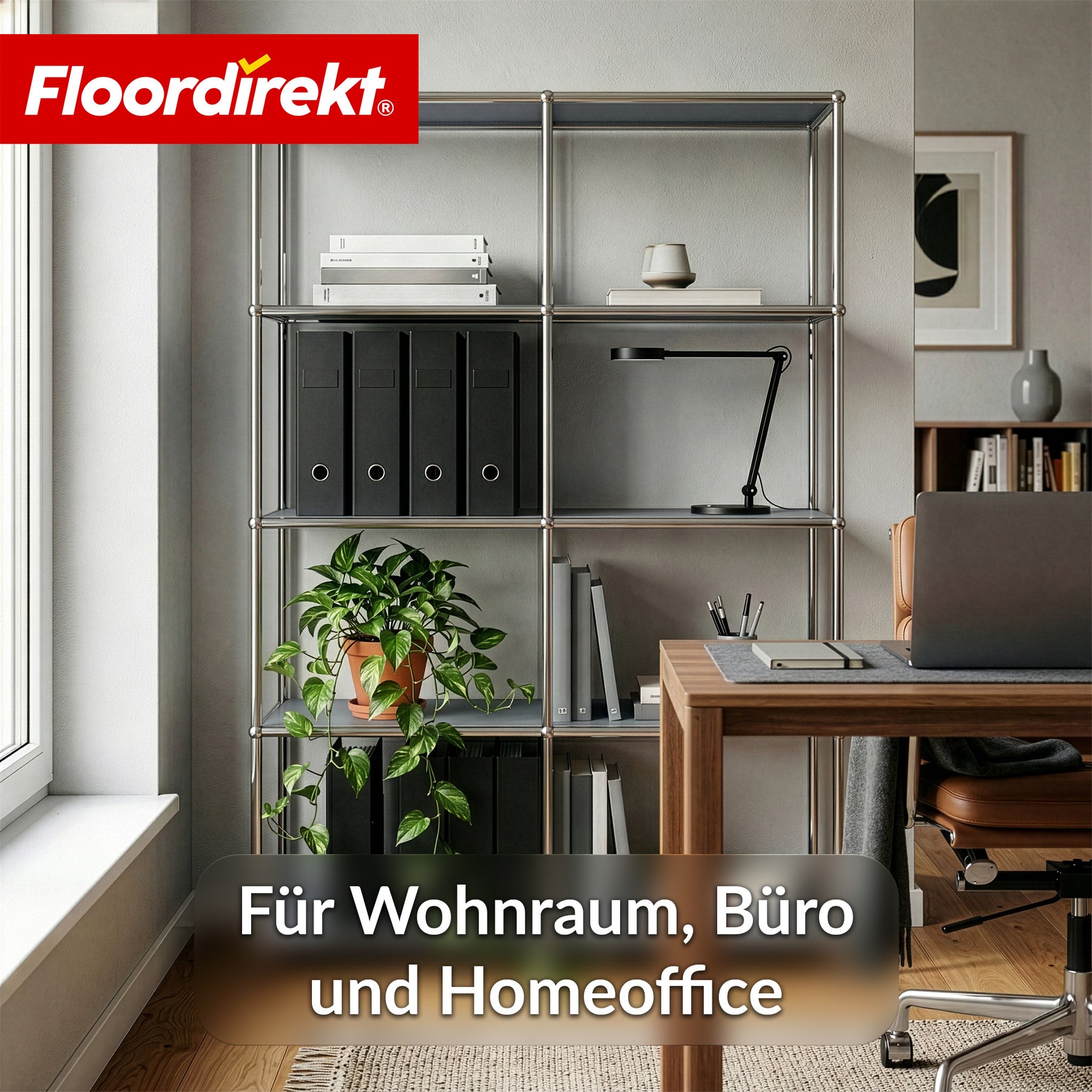 Metallregal | Concept Epure MK-015 | Offenes Standregal mit 5 Ablagen | Bücherregal & Raumteiler Metall