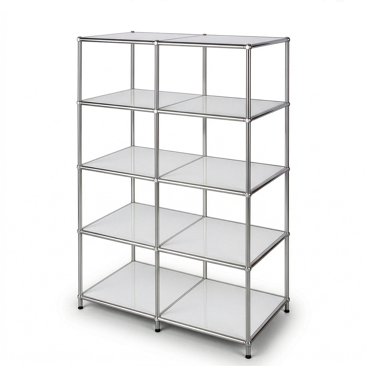 Metallregal | Concept Epure MK-015 | Offenes Standregal mit 5 Ablagen | Bücherregal & Raumteiler Metall