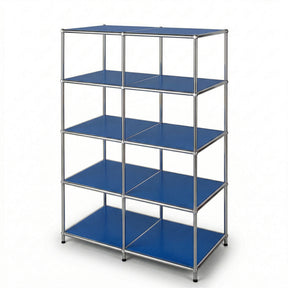 Metallregal | Concept Epure MK-015 | Offenes Standregal mit 5 Ablagen | Bücherregal & Raumteiler Metall