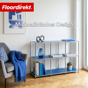 Metallregal | Concept Epure MK-018 | 3 Ablagen Standregal | Sideboard & Lowboard | Offenes Bücherregal