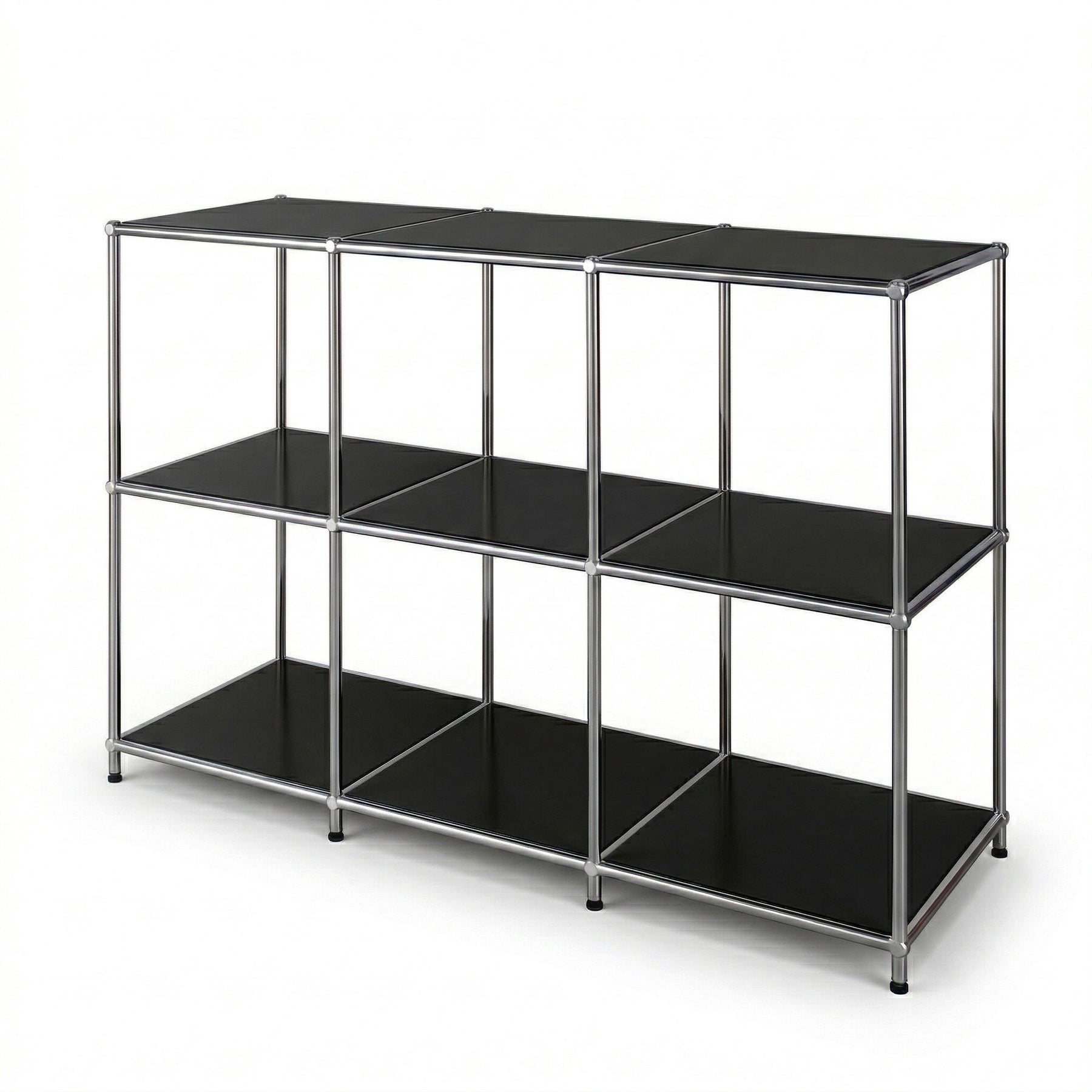 Metallregal | Concept Epure MK-018 | 3 Ablagen Standregal | Sideboard & Lowboard | Offenes Bücherregal