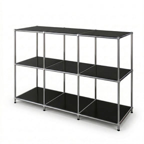 Metallregal | Concept Epure MK-018 | 3 Ablagen Standregal | Sideboard & Lowboard | Offenes Bücherregal