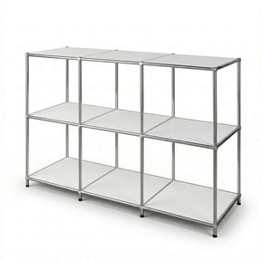 Metallregal | Concept Epure MK-018 | 3 Ablagen Standregal | Sideboard & Lowboard | Offenes Bücherregal