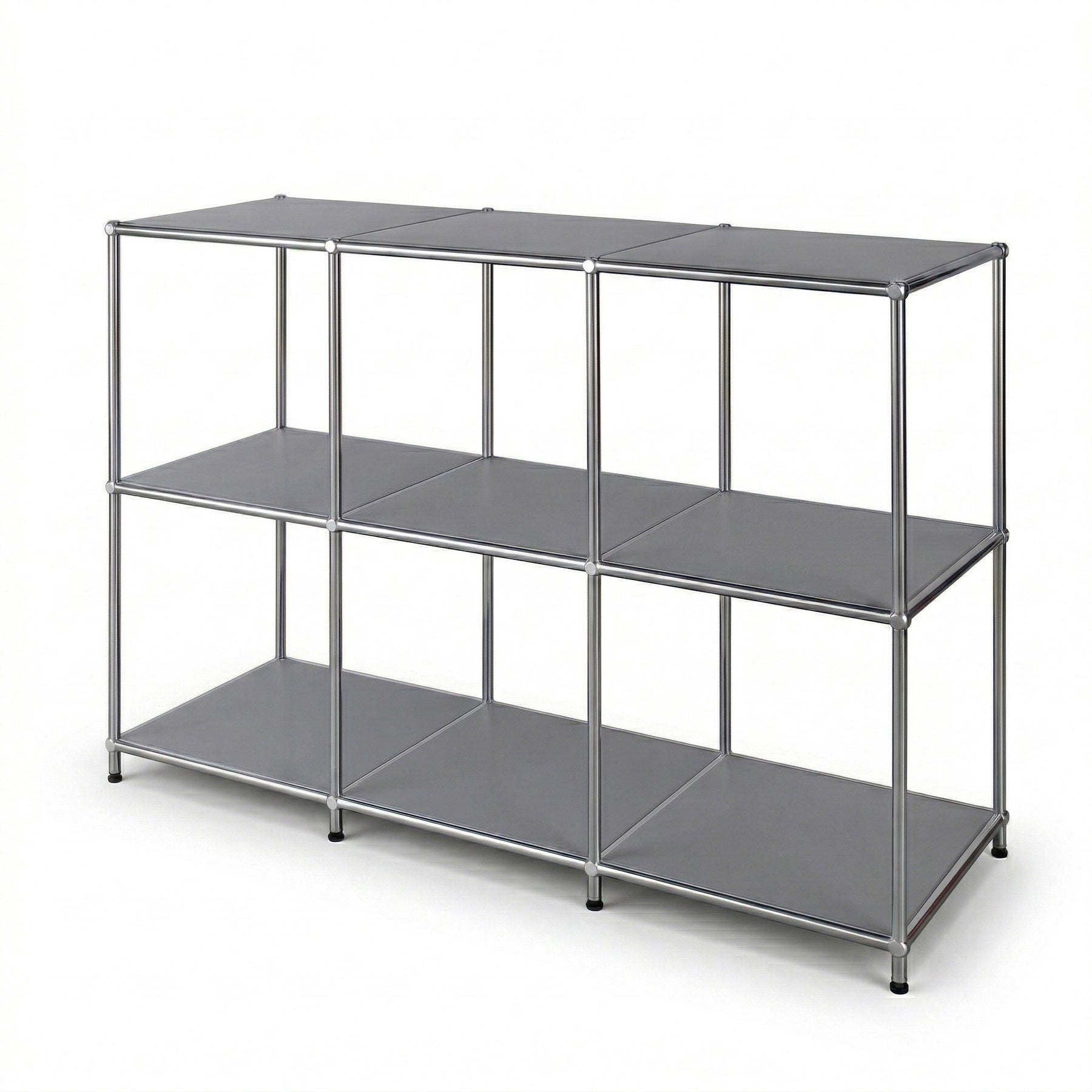 Metallregal | Concept Epure MK-018 | 3 Ablagen Standregal | Sideboard & Lowboard | Offenes Bücherregal