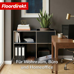 Metallregal | Concept Epure MK-030 | Standregal mit 3 Ablagen & Stauraumfach | Sideboard & Aufbewahrungsregal