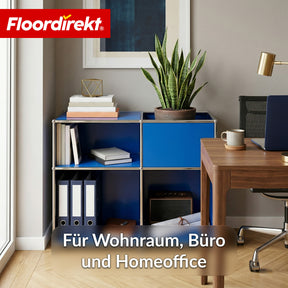 Metallregal | Concept Epure MK-030 | Standregal mit 3 Ablagen & Stauraumfach | Sideboard & Aufbewahrungsregal