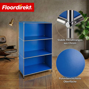 Metallregal | Concept Epure MK-101 | 4 Ablagen Standregal | Bücherregal mit Seitenwänden | Modernes Aufbewahrungsregal