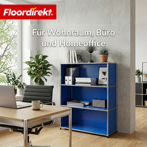 Metallregal | Concept Epure MK-101 | 4 Ablagen Standregal | Bücherregal mit Seitenwänden | Modernes Aufbewahrungsregal