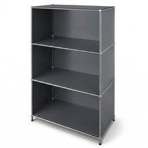 Metallregal | Concept Epure MK-101 | 4 Ablagen Standregal | Bücherregal mit Seitenwänden | Modernes Aufbewahrungsregal