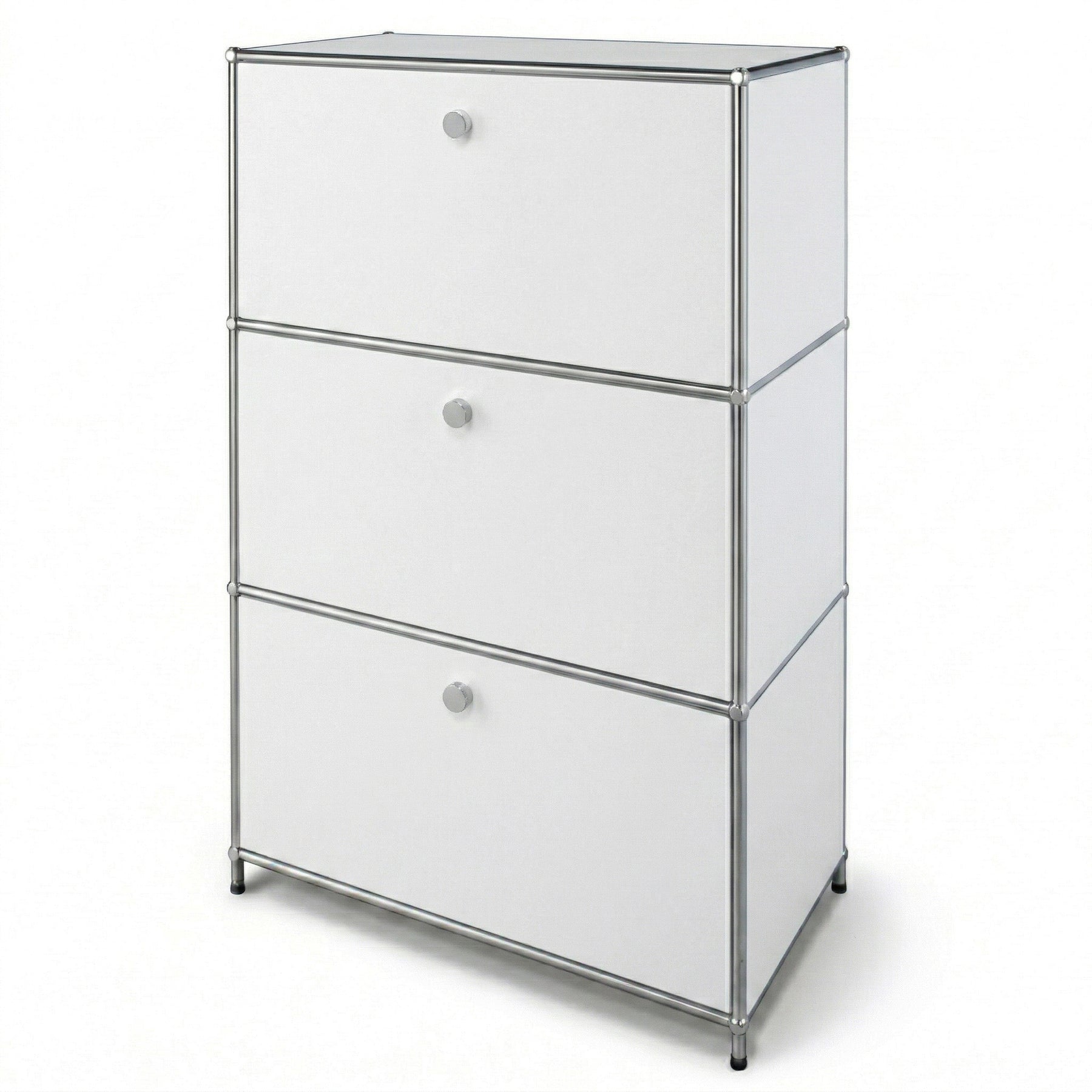 Metallschrank | Concept Epure MK-129 | Sideboard mit 3 verschließbaren Fächern | Moderner Aufbewahrungsschrank