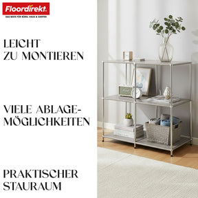 Metallregal | Concept Epure MK-027 | Offenes 3-stöckiges Sideboard & Ablageregal | In mehreren Farben erhältlich