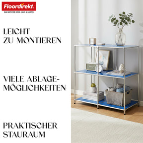 Metallregal | Concept Epure MK-027 | Offenes 3-stöckiges Sideboard & Ablageregal | In mehreren Farben erhältlich