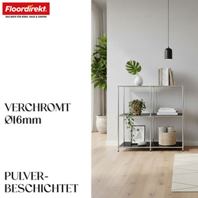 Metallregal | Concept Epure MK-027 | Offenes 3-stöckiges Sideboard & Ablageregal | In mehreren Farben erhältlich